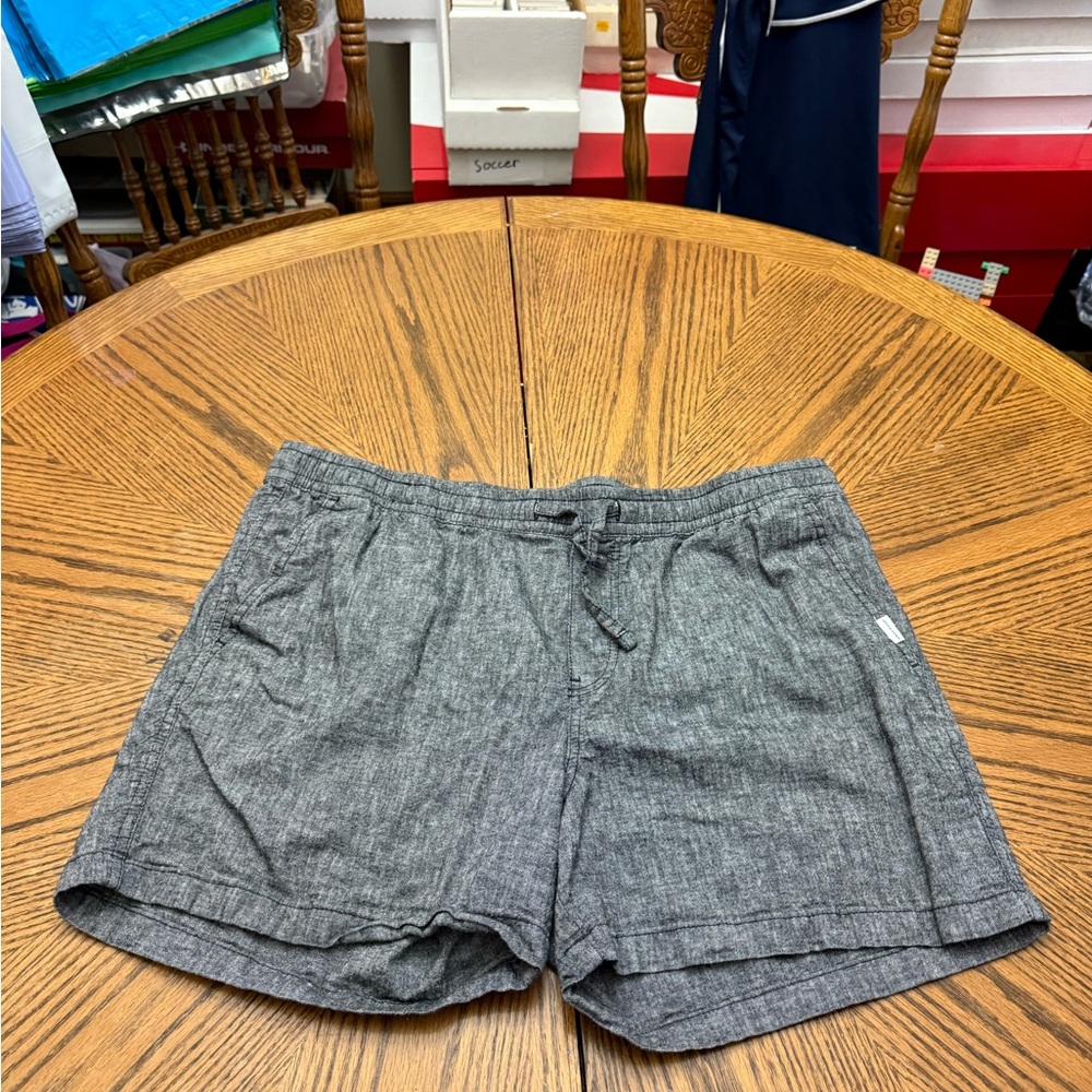 Jack & Jones Gray Drawstring Linen-Blend Women's Shorts